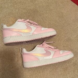 Nike Pink and White Sneakers